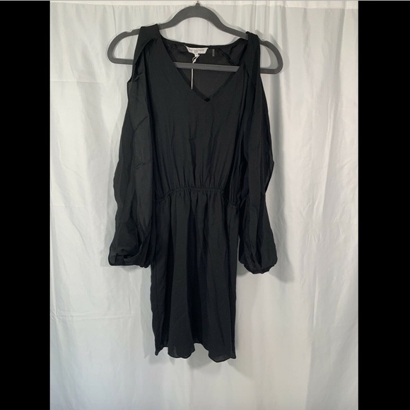 NWT! Kobi Halperin Black Long‎ Sleeve Cold Shoulder Dress [ SZ Small ] - Picture 5 of 8